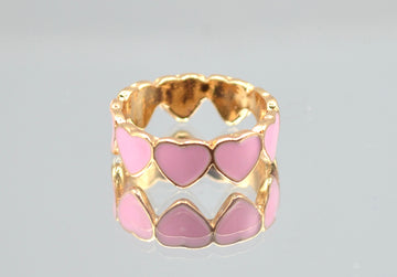 Multi Hearts Enamel Rings